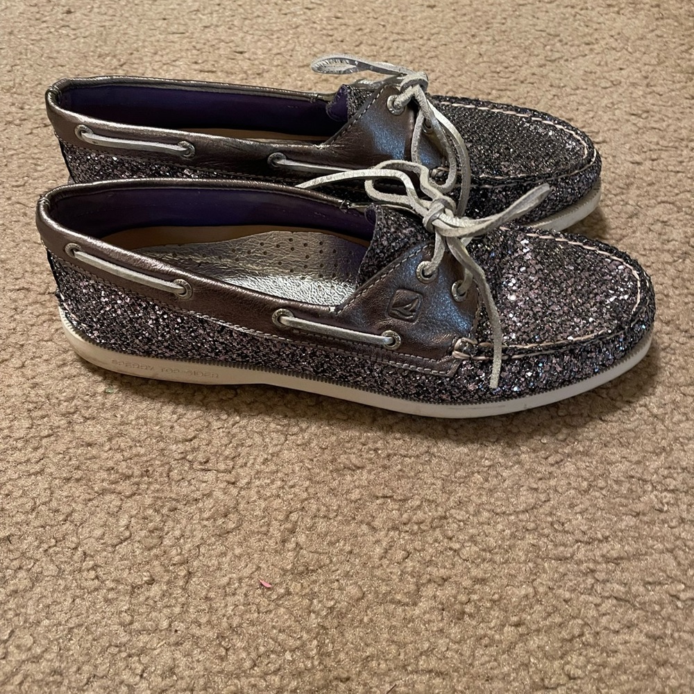 Sperry Top-Sider A/O charcoal glitter/patent leather